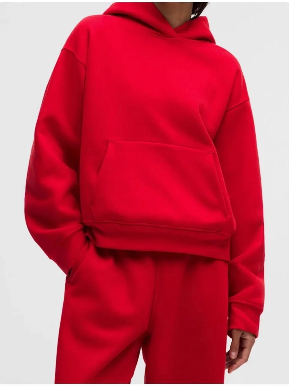 lululemon Women's Steady State SuperLoft Hoodie Oxford Red Size M